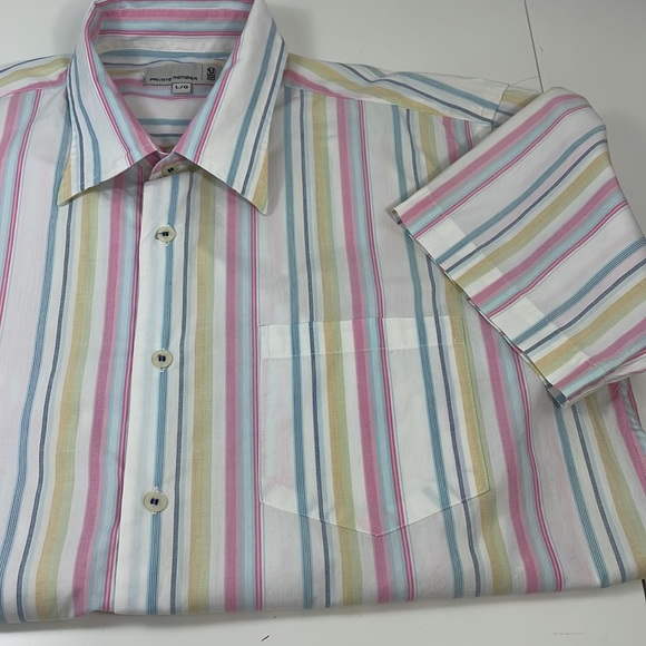 VINTAGE Private Member striped shirt, Size L/G - Picture 3 of 12